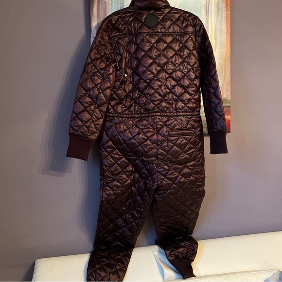 LUXTON Sz L Woman’s Snow Ski The Original Jumpsuit Brown Red No.1.2 NWOT - Picture 3 of 16